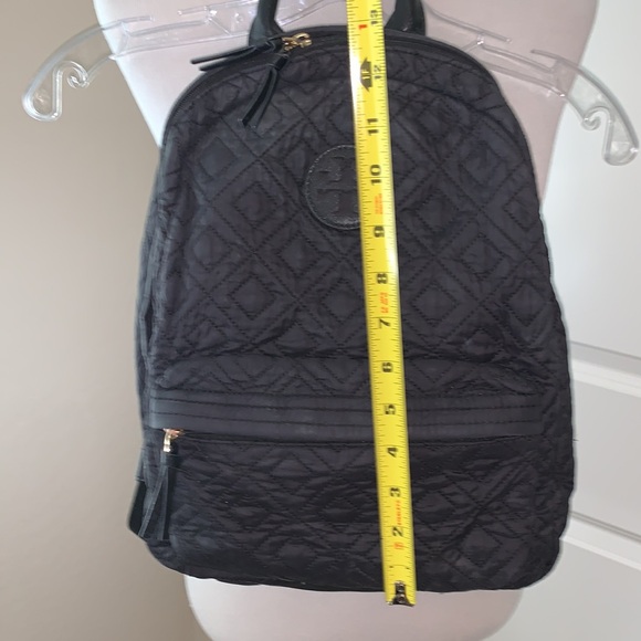 TORY BURCH GORGEOUS JET BLACK QUILTED BACKPACK - Picture 9 of 11